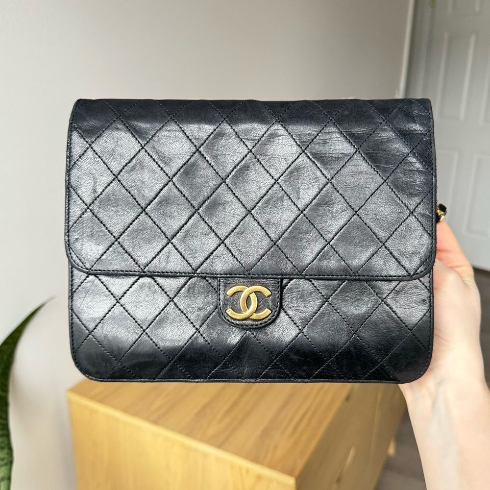 ✅AUTHENTIC✅CHANEL LAMBSKIN QUILTED BAG - Picture 16 of 17